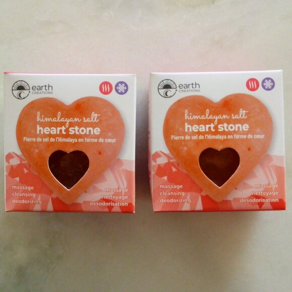 New! 2 x Pink Himalayan Salt Heart Stone, Earth Creations - Picture 2 of 5
